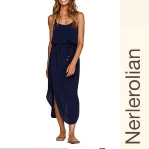 NERLEROLIAN Side Split Midi‎ Dress